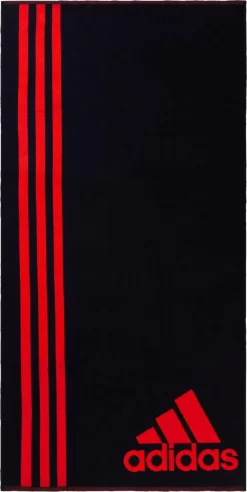 Adidas Towel Duschtuch - Schwarz/rot