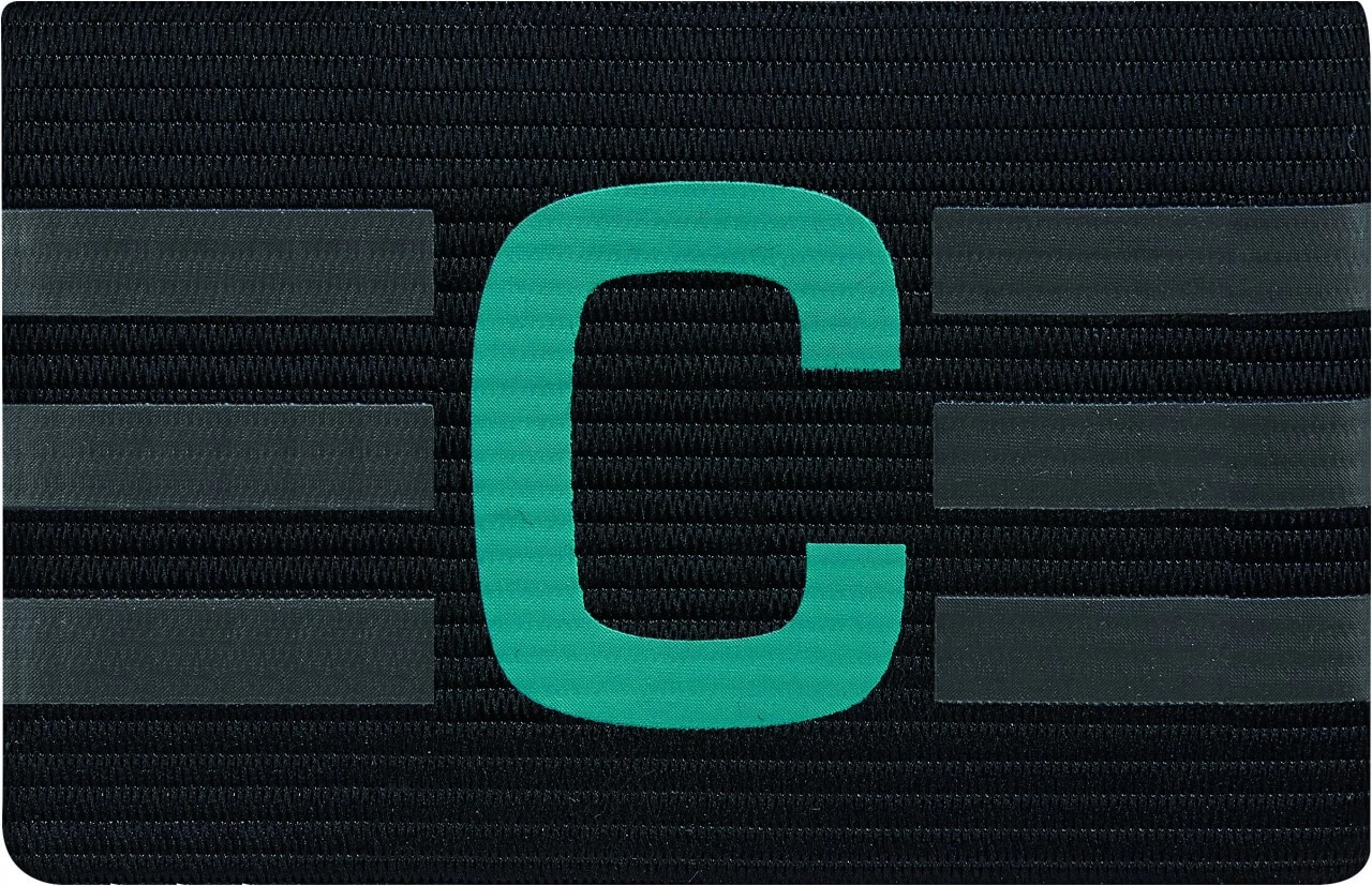 ADIDAS Football Captain Armband Schwarz-mint 1 ADIDAS Football Captain Armband Schwarz-mint