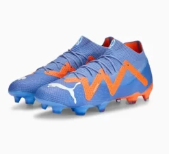 Puma FUTURE ULTIMATE FG/AG Fußballschuhe - Blue Glimmer-PUMA White-Ultra Orange