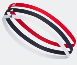 Adidas Haarband, 3er-Pack - Legend Ink / Better Scarlet / White